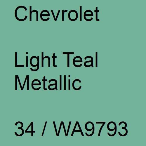 Chevrolet, Light Teal Metallic, 34 / WA9793.